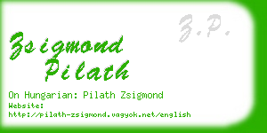 zsigmond pilath business card